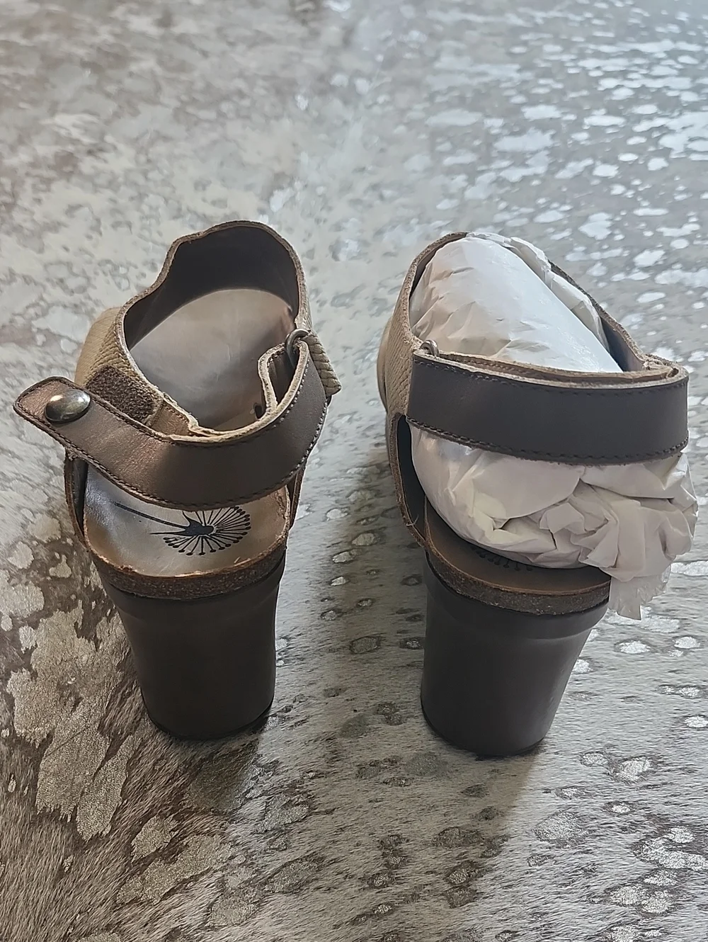 OTBT Blue Hill Tan Wedge Platform Sandal Sz8 Leather